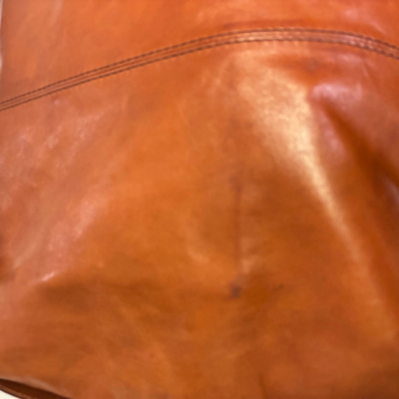 Cole Haan Village Leather Hobo Shoulder Bag Large Purse Brown Woven Strap - Picture 3 of 16